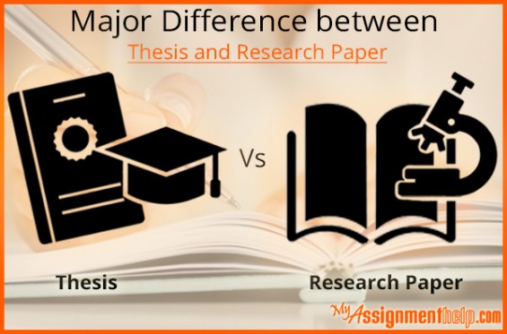 thesis research paper difference