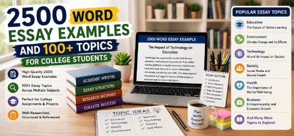2500 Word Essay Examples And 100+ Topics For College Students