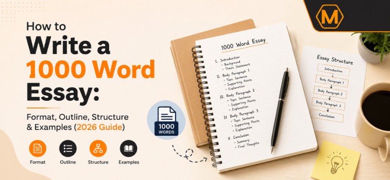 How to Write a 1000 Word Essay: Format, Outline, Structure & Examples (2026 Guide)
