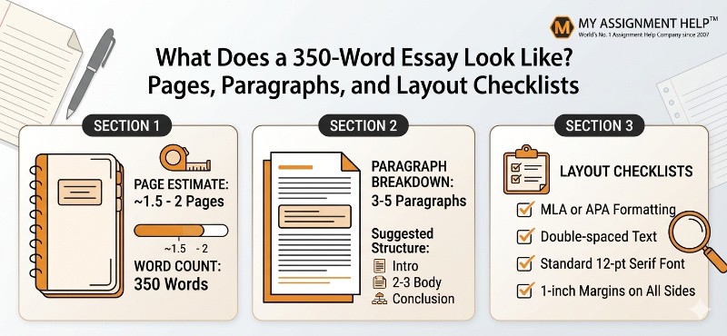 What Does a 350-Word Essay Look Like? Pages, Paragraphs, and Layout Checklists