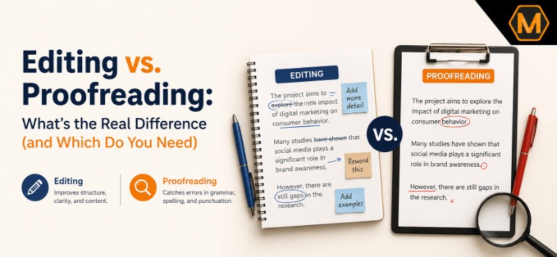 Editing vs. Proofreading: What's the Real Difference (and Which Do You Need)?