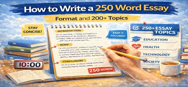 How to Write a 250 Word Essay: Format and 200+ Essay Topics