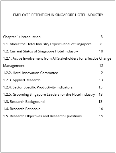 dissertation contents page uk