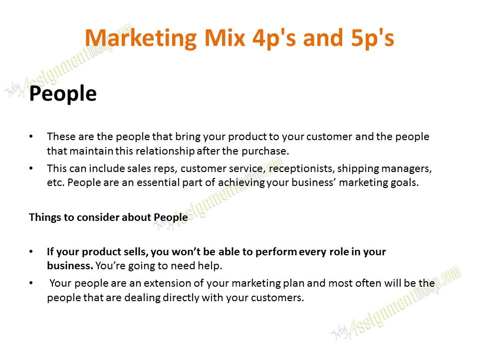 Marketing Plan - Marketing Analysis - 4 P's of Marketing - 7 P's of